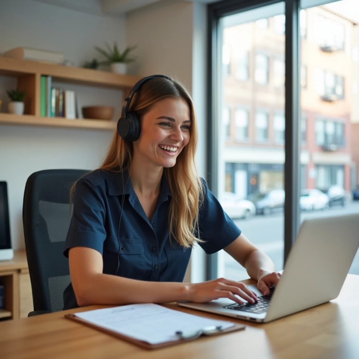 First Priority Movers friendly moving coordinator answering dispatch calls in Minneapolis office