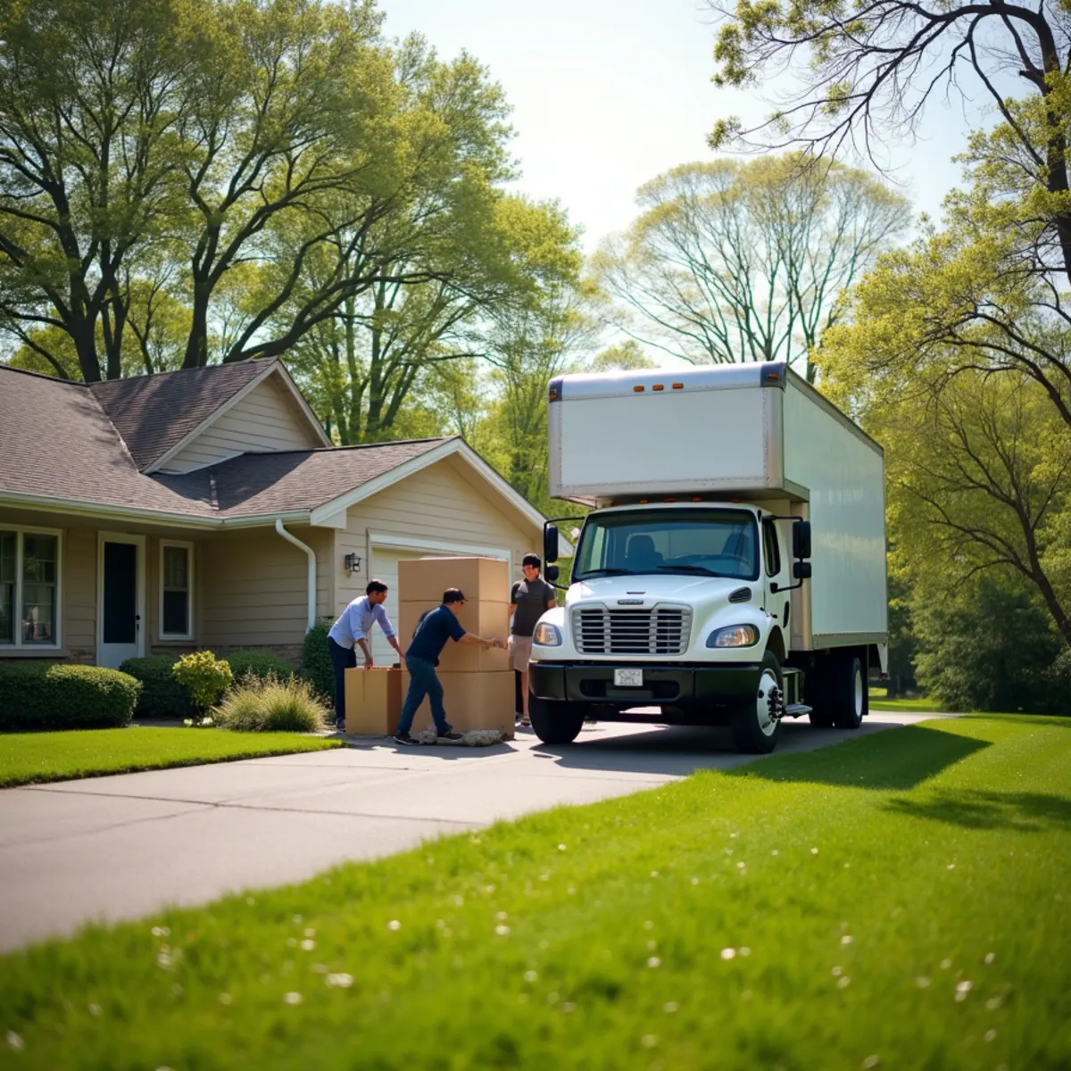 First Priority Movers moving truck and crew serving Bloomington, MN