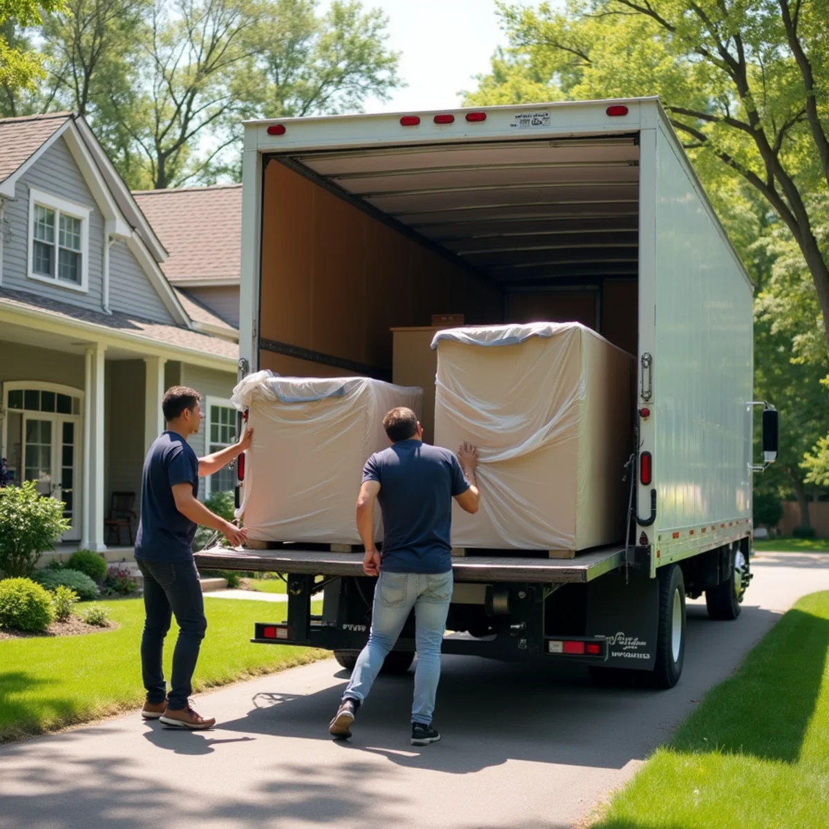 First Priority Movers moving truck and crew serving Chanhassen, MN
