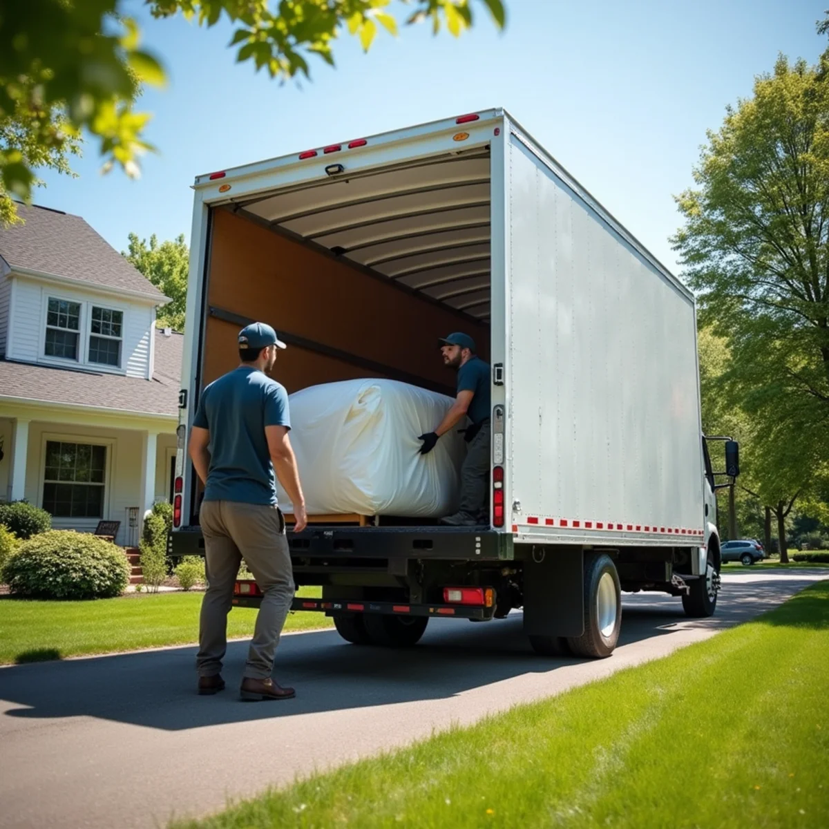First Priority Movers moving truck and crew serving Fridley, MN