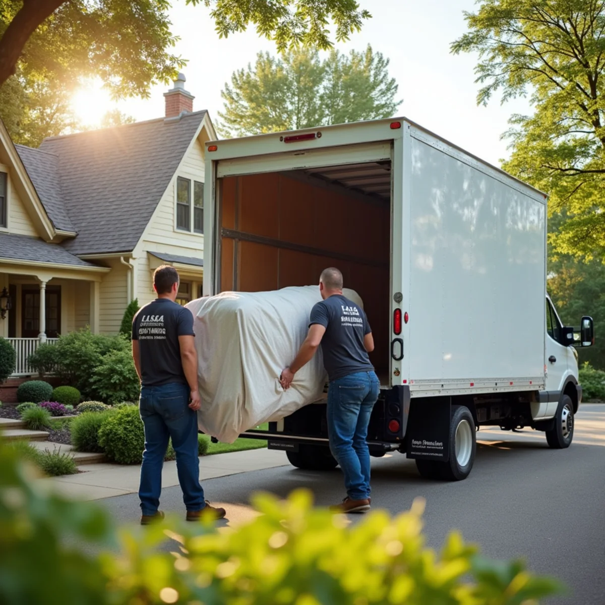 First Priority Movers moving truck and crew serving Maplewood, MN