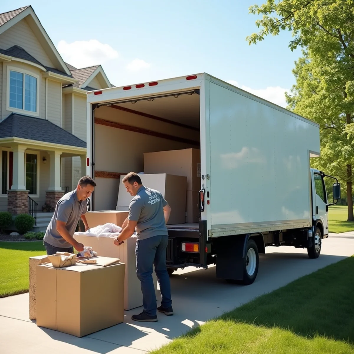 First Priority Movers moving truck and crew serving Shoreview, MN