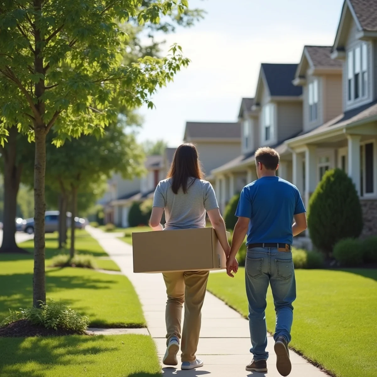 Residential neighborhood and homes in Woodbury, Minnesota served by First Priority Movers
